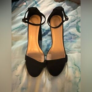 Black Suede Heels size 8
